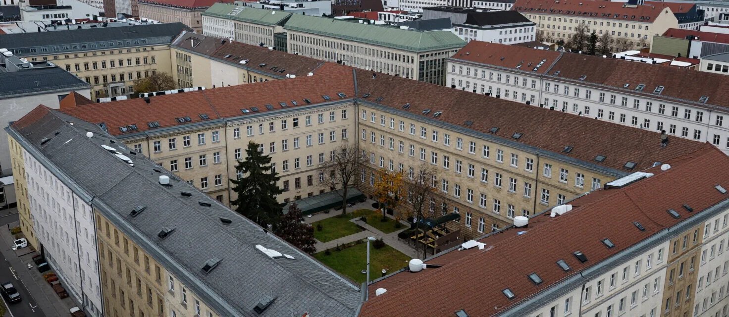 Berliner Häuser aus der Vogelperspektive